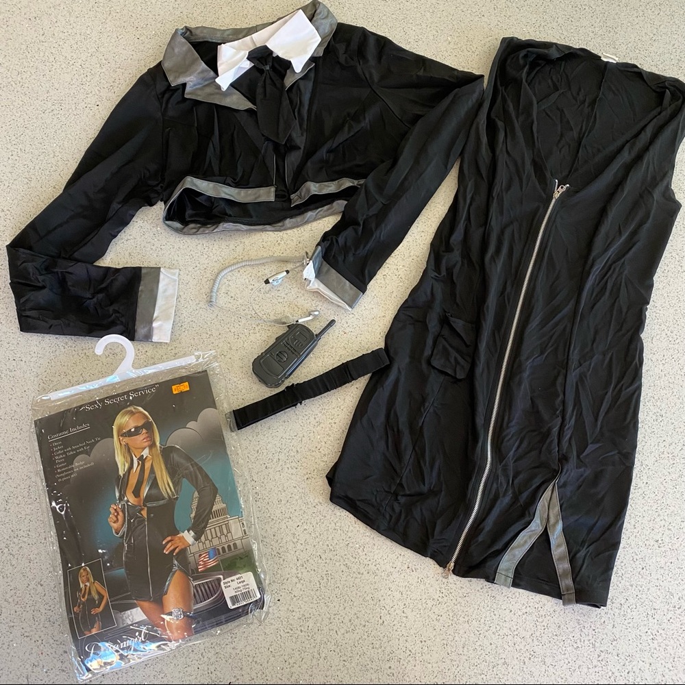 Dreamgirl Sexy Secret Service Halloween Costume size Large